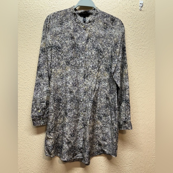 Eileen Fisher Tops - Eileen Fisher 100% Silk Tunic Dress Size‎ Small Button Front